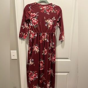 21 kids brand girls size XL maxi dress with quarter sleeves